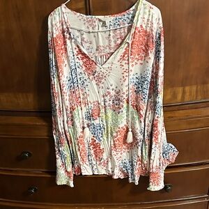 Lucky Brand Multicolor Floral Blouse